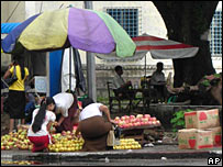 Street market in Rangoon